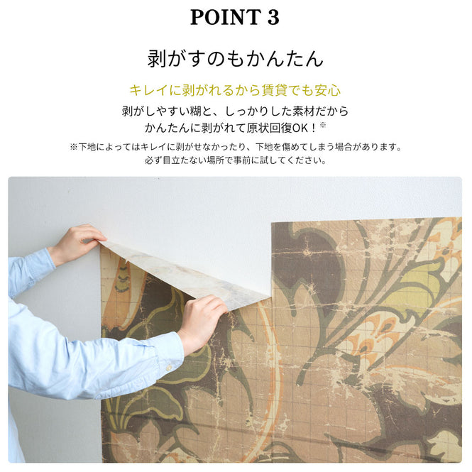 はがせる 壁紙 【Hattan Pattern】NLXL Paradis Noir Bset HRMRV-01B(6枚セット)