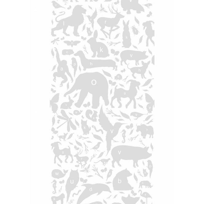 輸入壁紙 KEK Amsterdam / KIDS / WALLPAPER ABC ANIMALS LIGHT GREY WP-045