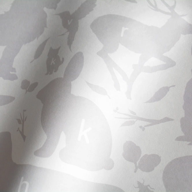 輸入壁紙 KEK Amsterdam / KIDS / WALLPAPER ABC ANIMALS LIGHT GREY WP-045