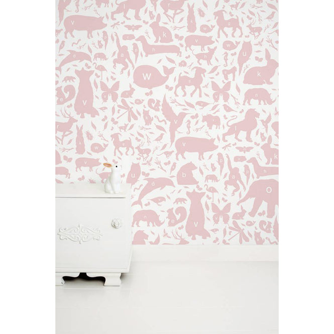 輸入壁紙 KEK Amsterdam / KIDS / WALLPAPER ABC ANIMALS PINK WP-047