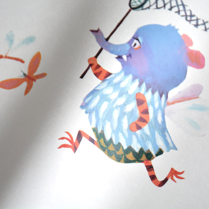 輸入壁紙 KEK Amsterdam / KIDS / WALLPAPER BLUE ELEPHANTS WP-419