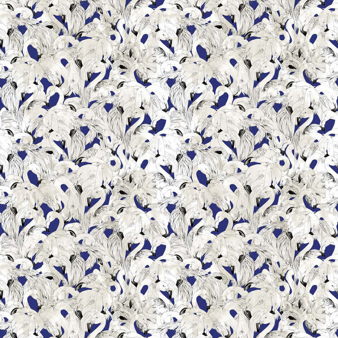 17 Patterns / Flamingo Navy A08-FM-04W