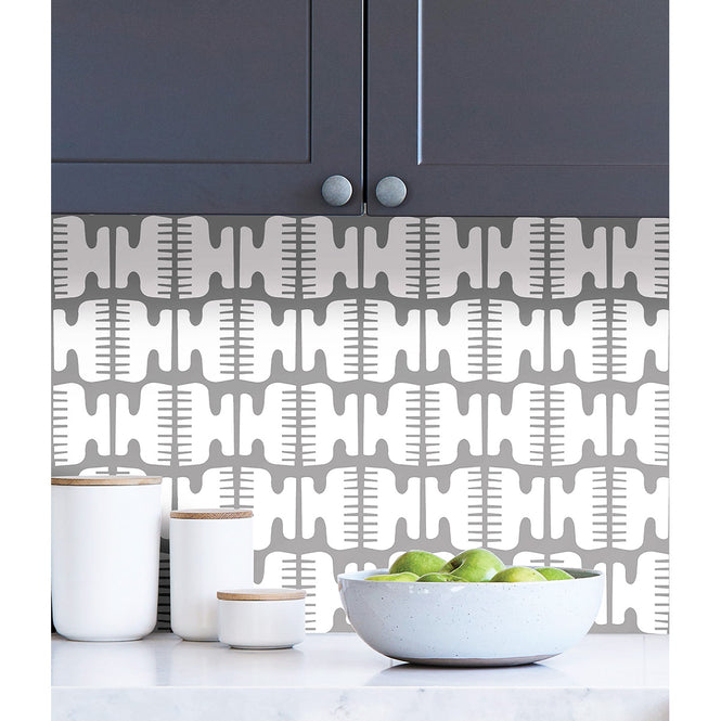 【限定数】はがせる シール 壁紙 NU WALLPAPER / Grey Shift / BPS4052