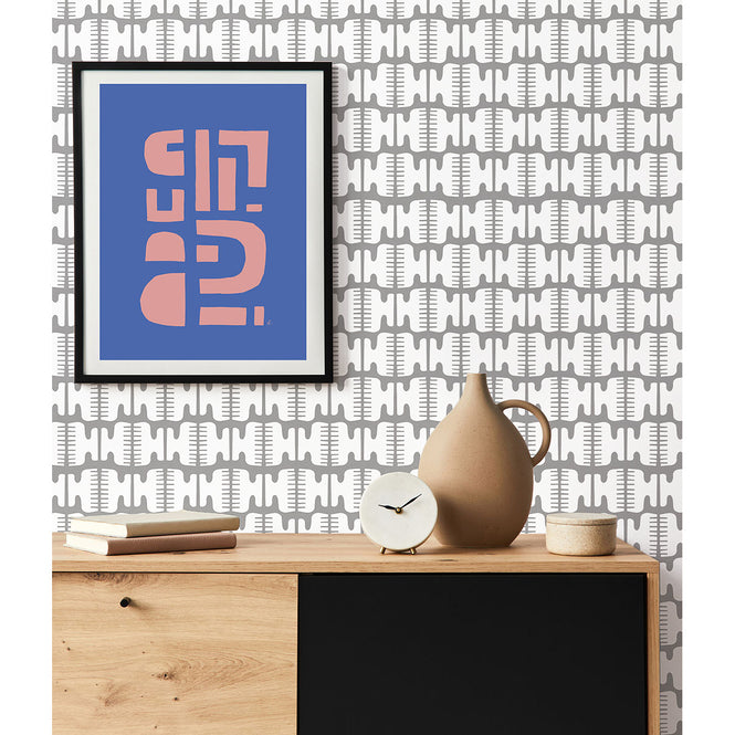 【限定数】はがせる シール 壁紙 NU WALLPAPER / Grey Shift / BPS4052