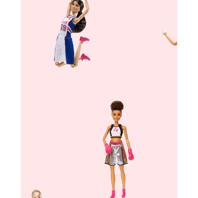 はがせる シール壁紙 wallshoppe / Barbie x wallshoppe / Barbie The Athlete Pink