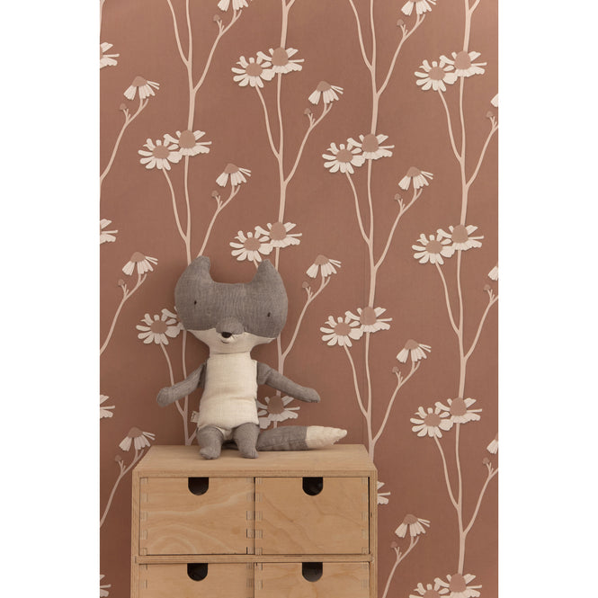 studio ditte / Chamomile wallpaper / brown【2パネル1セット】