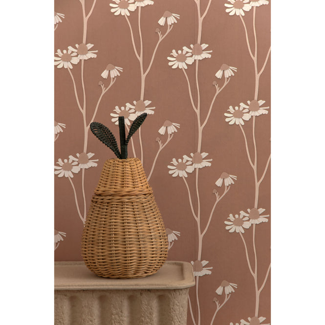 studio ditte / Chamomile wallpaper / brown【2パネル1セット】