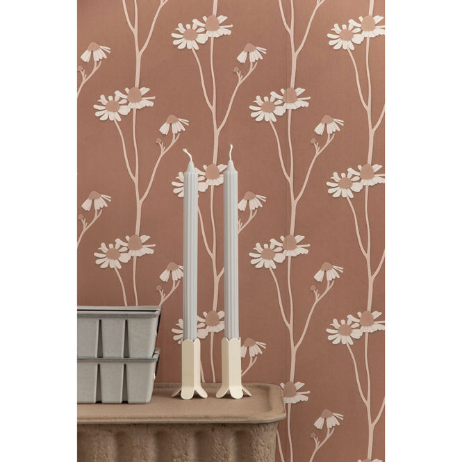 studio ditte / Chamomile wallpaper / brown【2パネル1セット】