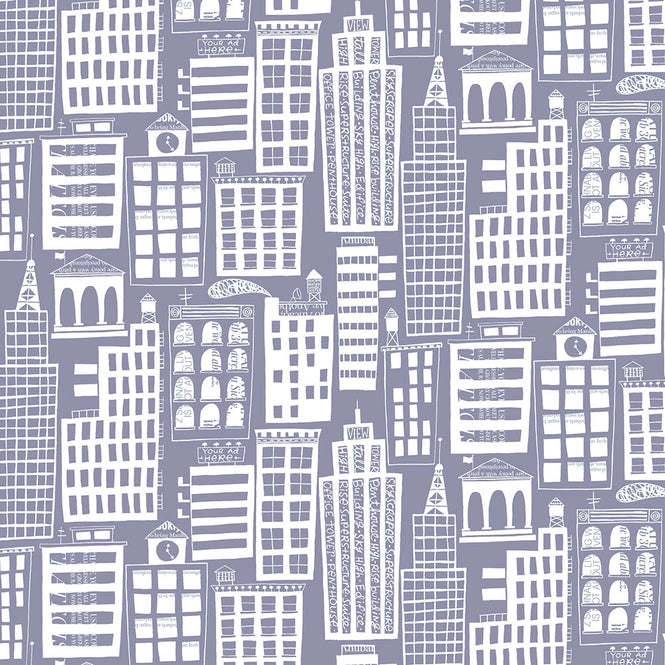 Loboloup / Cityscape Violet-Gray LL-5892-01【2ロールセット】