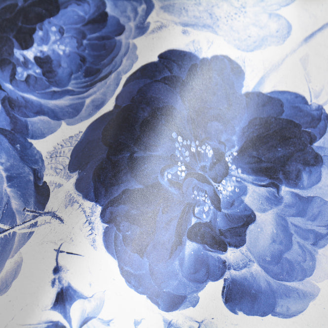 輸入壁紙 KEK Amsterdam / FLORA & FAUNA / WALLPAPER CIRCLES ROYAL BLUE FLOWERS CK-001