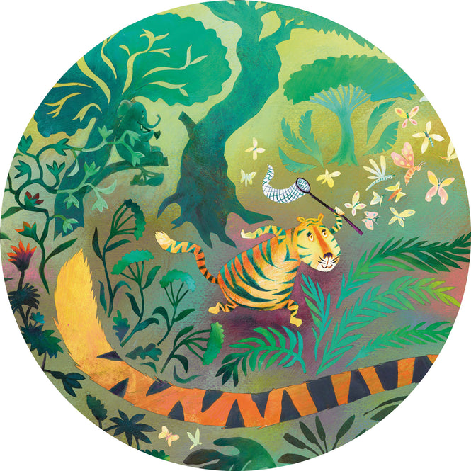 輸入壁紙 KEK Amsterdam / KIDS / WALLPAPER CIRCLES HUNTING TIGER CK-040