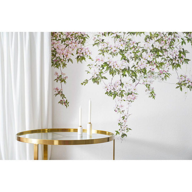 Sian Zeng / Clematis Mural Wallpaper / White ClemW 【3パネル1セット】