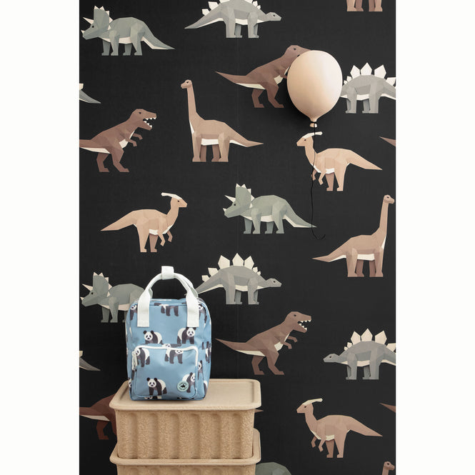 studio ditte / Dinosaur wallpaper / dark 【2パネル1セット】