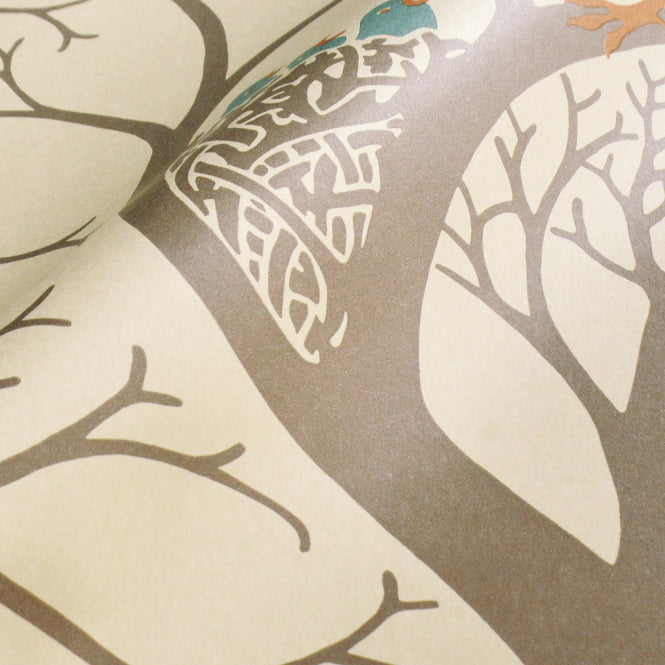 Sanderson / ONE SIXTY WALLPAPER COLLECTION / Squirrel & Dove Teal / Red DVIWSQ102