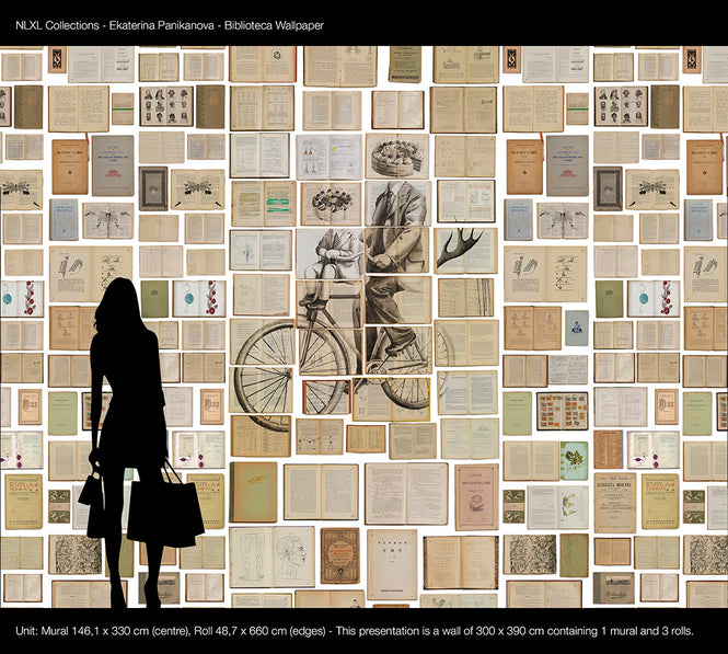 BIBLIOTECA WALLPAPER BY EKATERINA PANIKANOVA / EKA-03 【3パネル1セット】