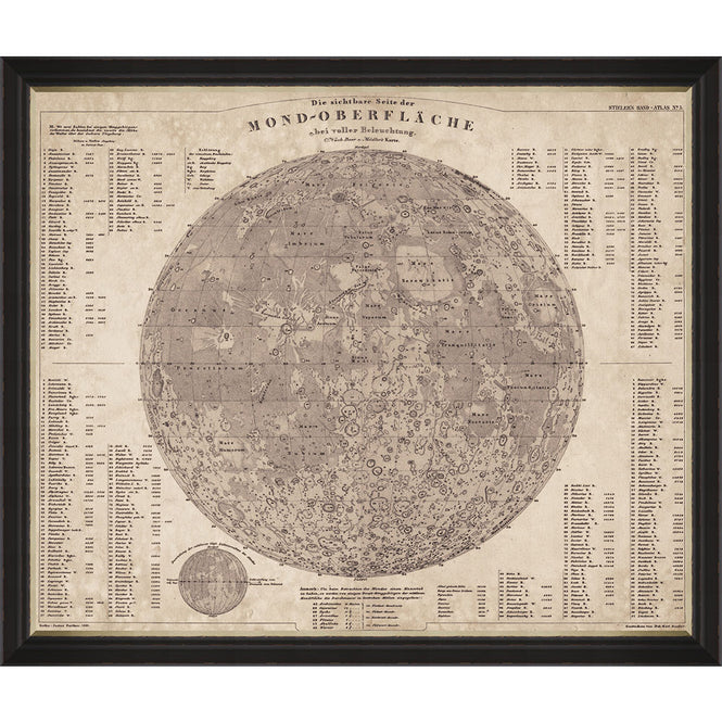 MINDTHEGAP WALL ART / Map of the Moon 1880  FA12206