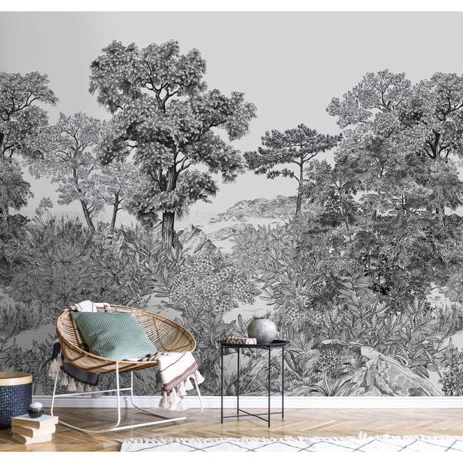 Isidore Leroy / Panoramiques 2020 / FORET DE BRETAGNE Grisaille 【A&Bセット(6パネル)】