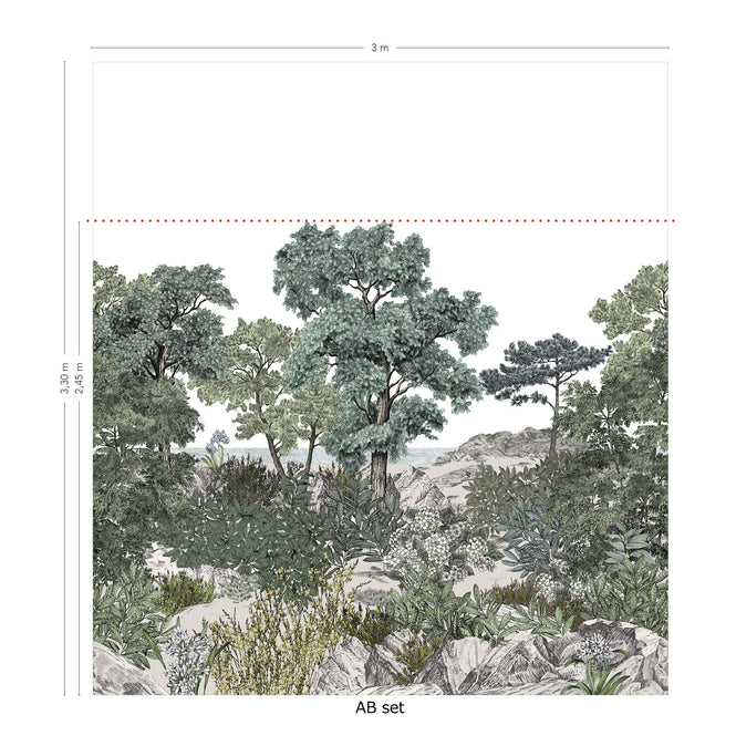 Isidore Leroy / Panoramiques 2020 / FORET DE BRETAGNE Naturel 【A&Bセット(6パネル)】