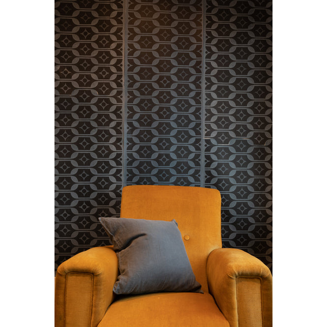 Deborah Bowness / HEIRLOOM / Flatware wallpaper Midnight blue