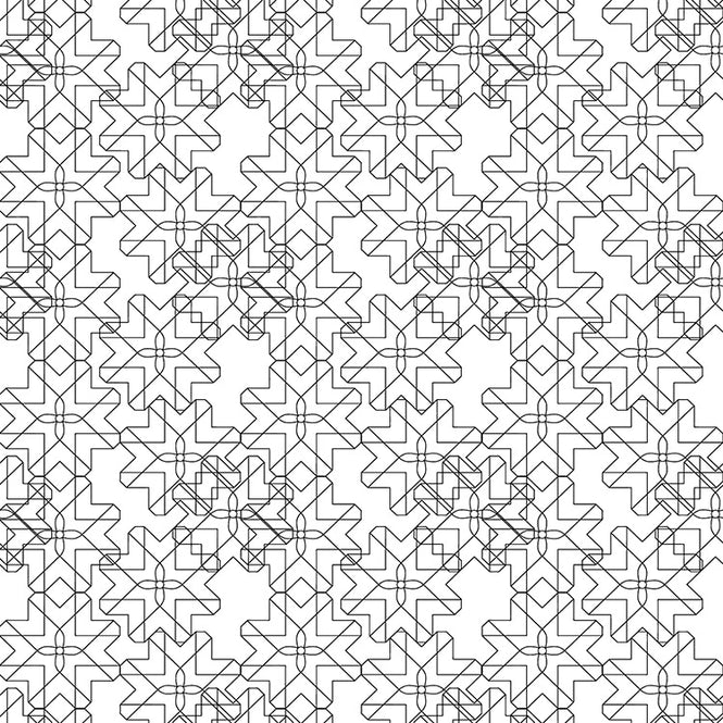 Dupenny Geometric / Black and White