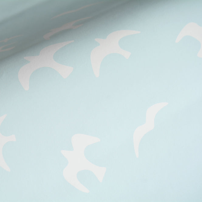 はがせる シール壁紙 wallshoppe / Tea Collection x wallshoppe / Gulls Pale Blue