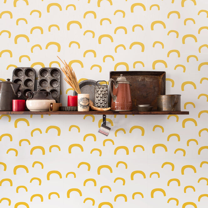 はがせる シール 壁紙【Hatte me! Square】Black Pepper Paperie / KIN HBPP3-03(6枚セット)