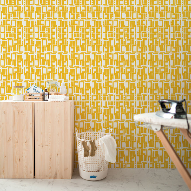 はがせる シール 壁紙【Hatte me! Square】Black Pepper Paperie / CONSTRUCT HBPP8-02(6枚セット)