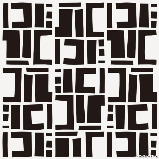 はがせる シール 壁紙【Hatte me! Square】Black Pepper Paperie / CONSTRUCT HBPP8-04(6枚セット)