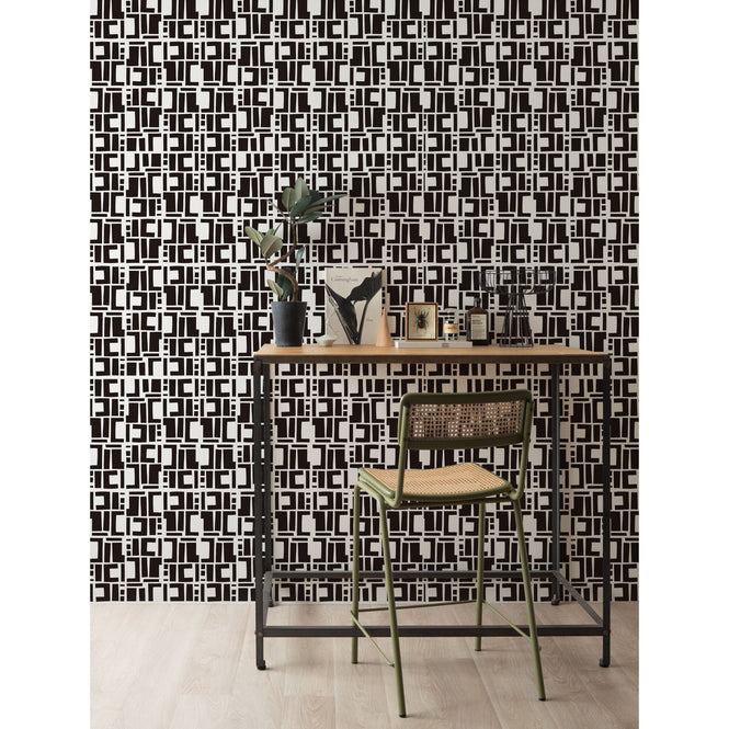 はがせる シール 壁紙【Hatte me! Square】Black Pepper Paperie / CONSTRUCT HBPP8-04(6枚セット)