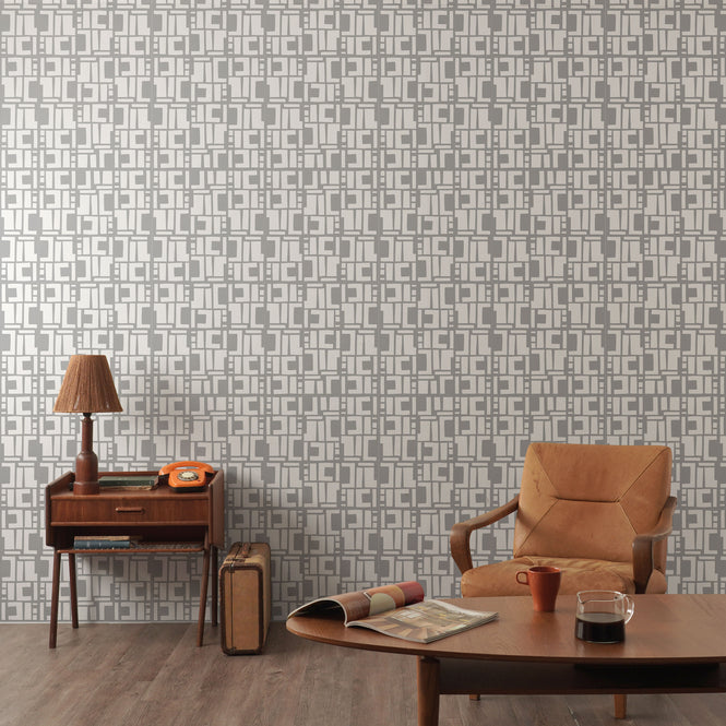 はがせる シール 壁紙【Hatte me! Square】Black Pepper Paperie / CONSTRUCT HBPP8-05(6枚セット)