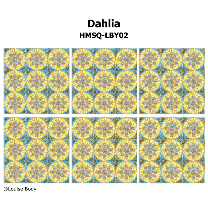 はがせる シール 壁紙【Hatte me! Square】Louise Body / Dahlia HMSQ-LBY02(6枚セット)