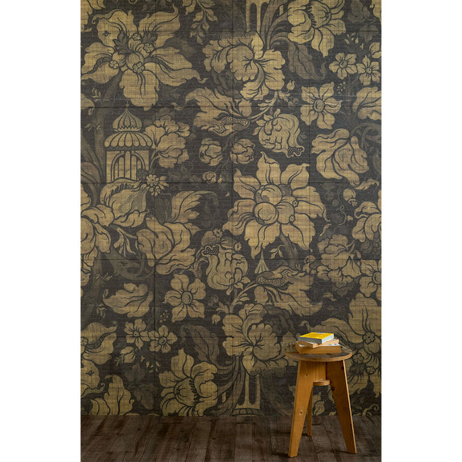 はがせる 壁紙 【Hattan Pattern】NLXL Paradis Noir Cset HRMRV-01C(6枚セット)