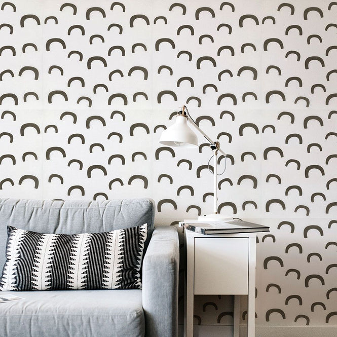 はがせる 壁紙 【Hattan Pattern】Black Pepper Paperie / KIN HBPP3-05(6枚セット)