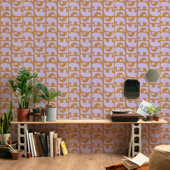 はがせる 壁紙 【Hattan Pattern】Black Pepper Paperie / GROUND HBPP4-04(6枚セット)