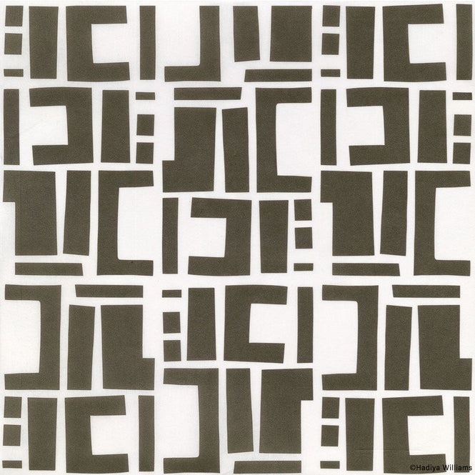 はがせる 壁紙 【Hattan Pattern】Black Pepper Paperie / CONSTRUCT HBPP8-04(6枚セット)