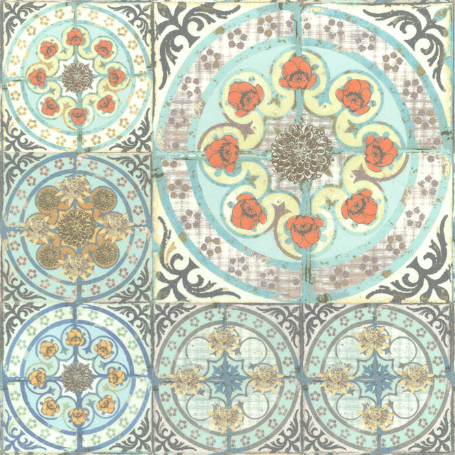 はがせる 壁紙 【Hattan Pattern】Louise Body / Mixed Folk HLBY-01(6枚セット)