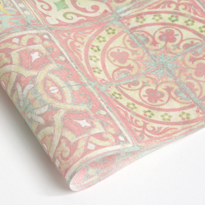 はがせる 壁紙 【Hattan Pattern】Louise Body / Patchwork Pink HLBY-08(6枚セット)