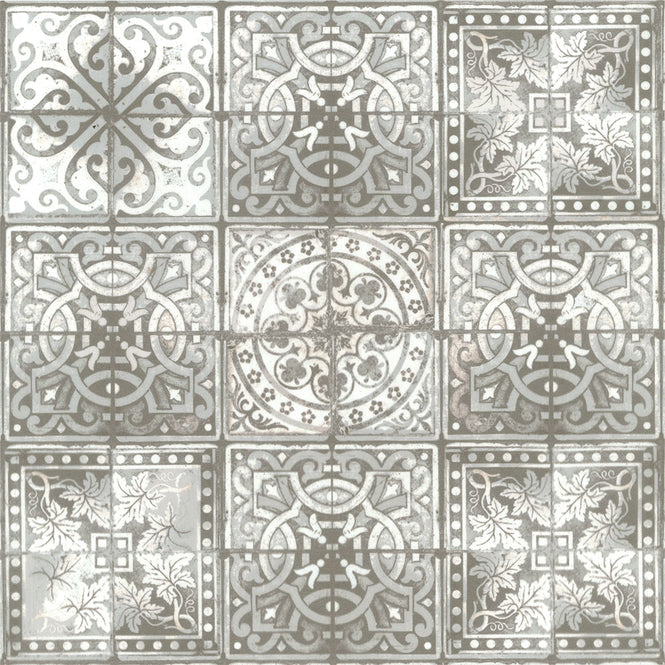 はがせる 壁紙 【Hattan Pattern】Louise Body / Patchwork Grey HLBY-10(6枚セット)