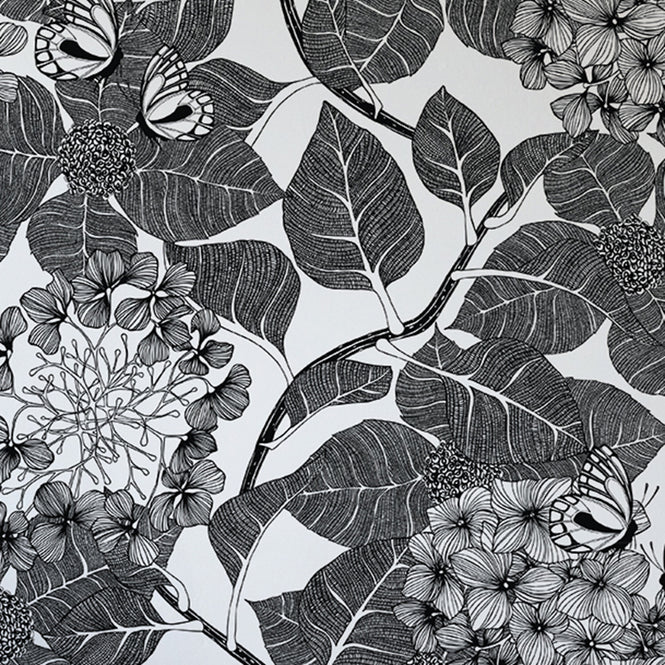 Camilla Meijer / Hydrangea Garden Charcoal WP14-HG02-CH