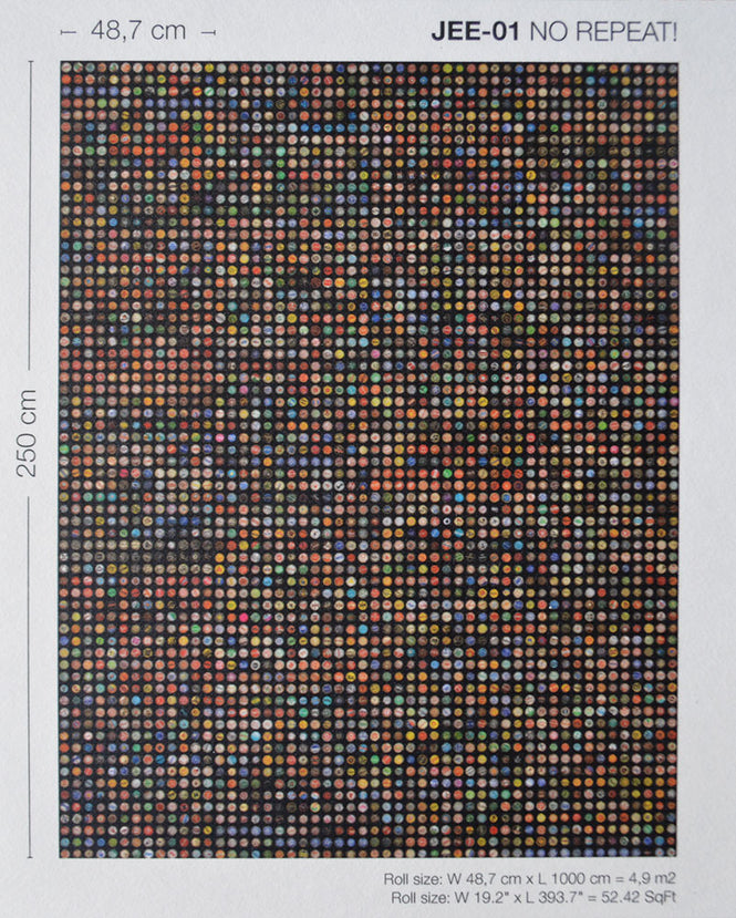 NLXL LAB / CROWN CAPS WALLPAPER BY JEANINE EEK KEIZER / JEE-01 BLACK