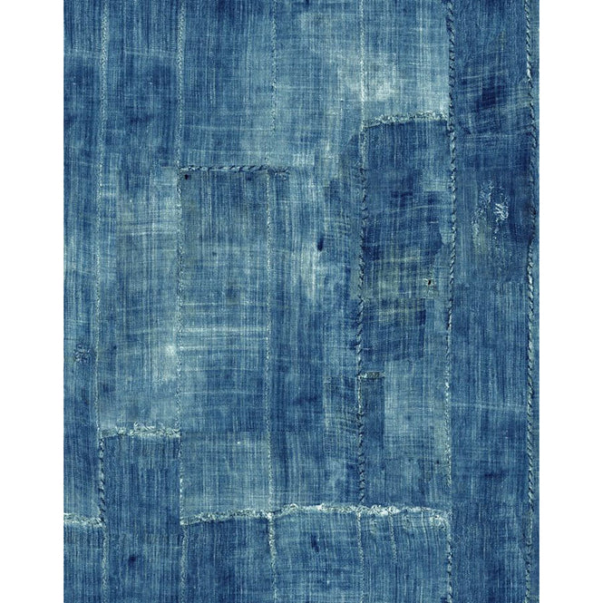 はがせる シール壁紙 wallshoppe / Lafayette Patchwork-Blue