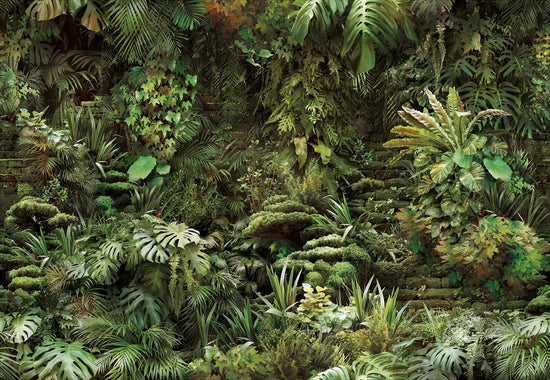 KOZIEL / Papier peint panoramique jungle urbaine au crepuscule / LPV016