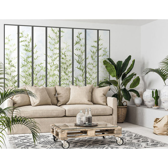 KOZIEL / Papier peint panoramique petite verriere et bambous LPV019