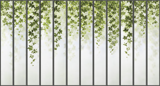 KOZIEL / Papier peint panoramique grande verriere et vigne vierge LPV020XL