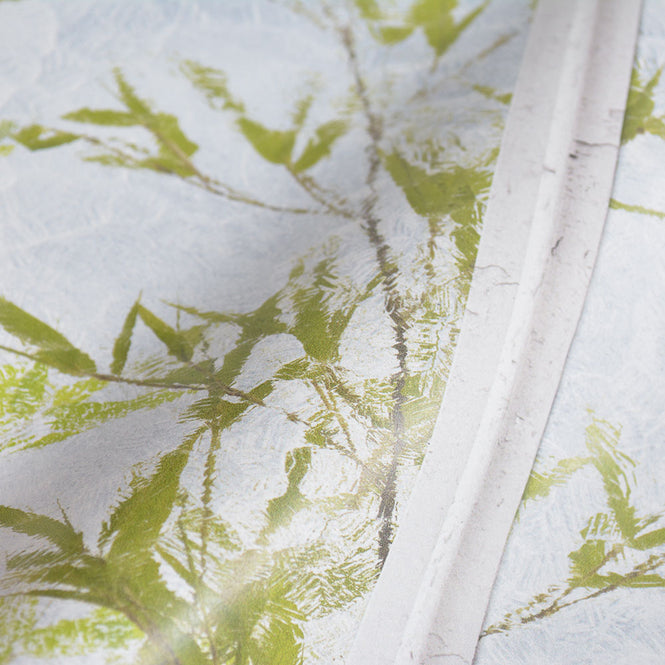 KOZIEL / Papier peint panoramique grande verriere blanche et bambous LPV021XL