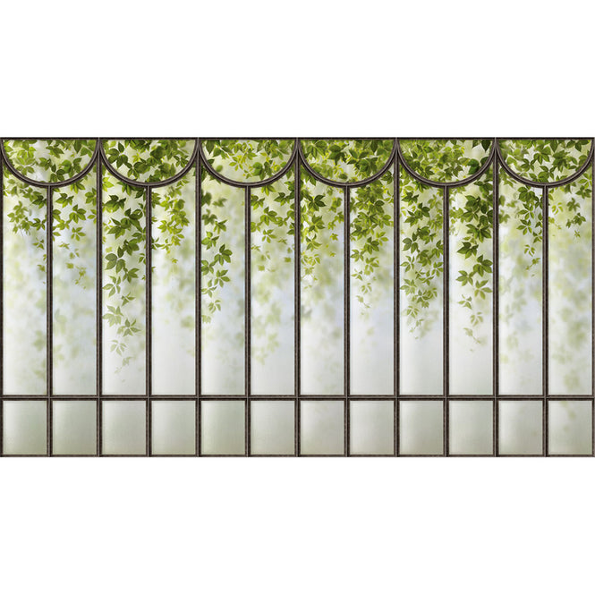 KOZIEL / Decor panoramique verriere romantique vegetalisee LPV023XL