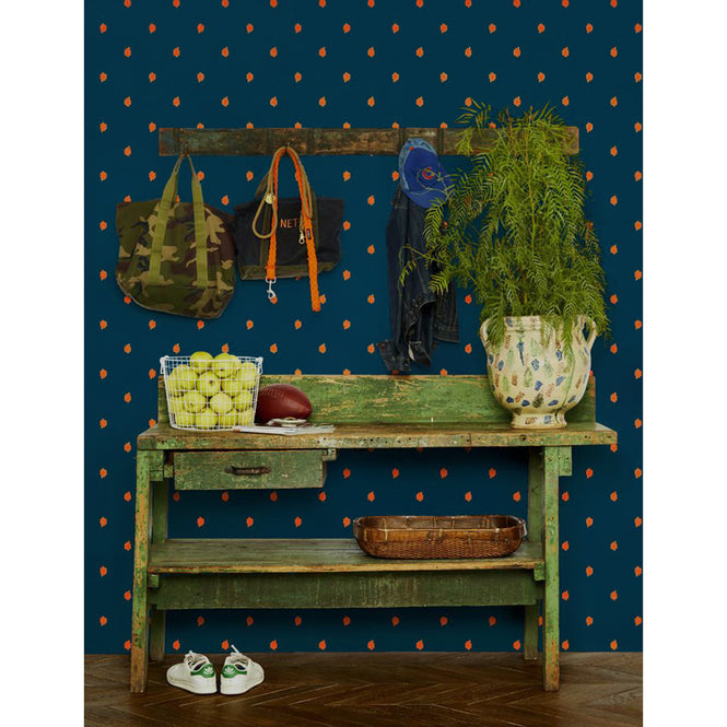 はがせる シール壁紙 wallshoppe / Medina Dot-Indigo