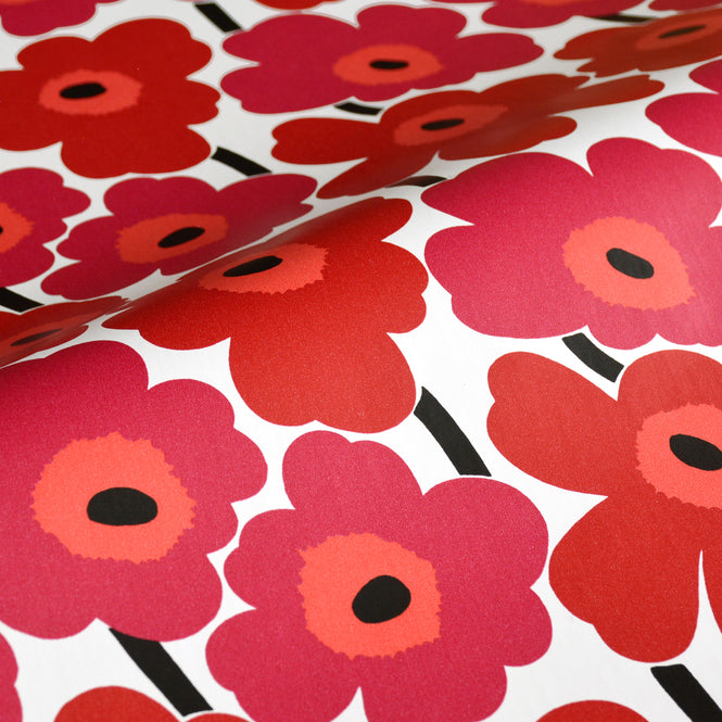 【限定数】はがせる シール 壁紙 marimekko × NU WALLPAPER / Red Pieni Unikko  / MKS4492