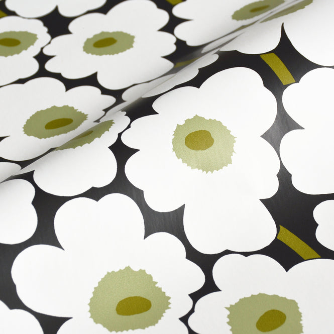 はがせる シール 壁紙 marimekko × NU WALLPAPER / Black Pieni Unikko  / MKS4494