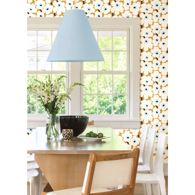 【予約受付】はがせる シール 壁紙 marimekko × NU WALLPAPER / Beige Pieni Unikko  / MKS4495